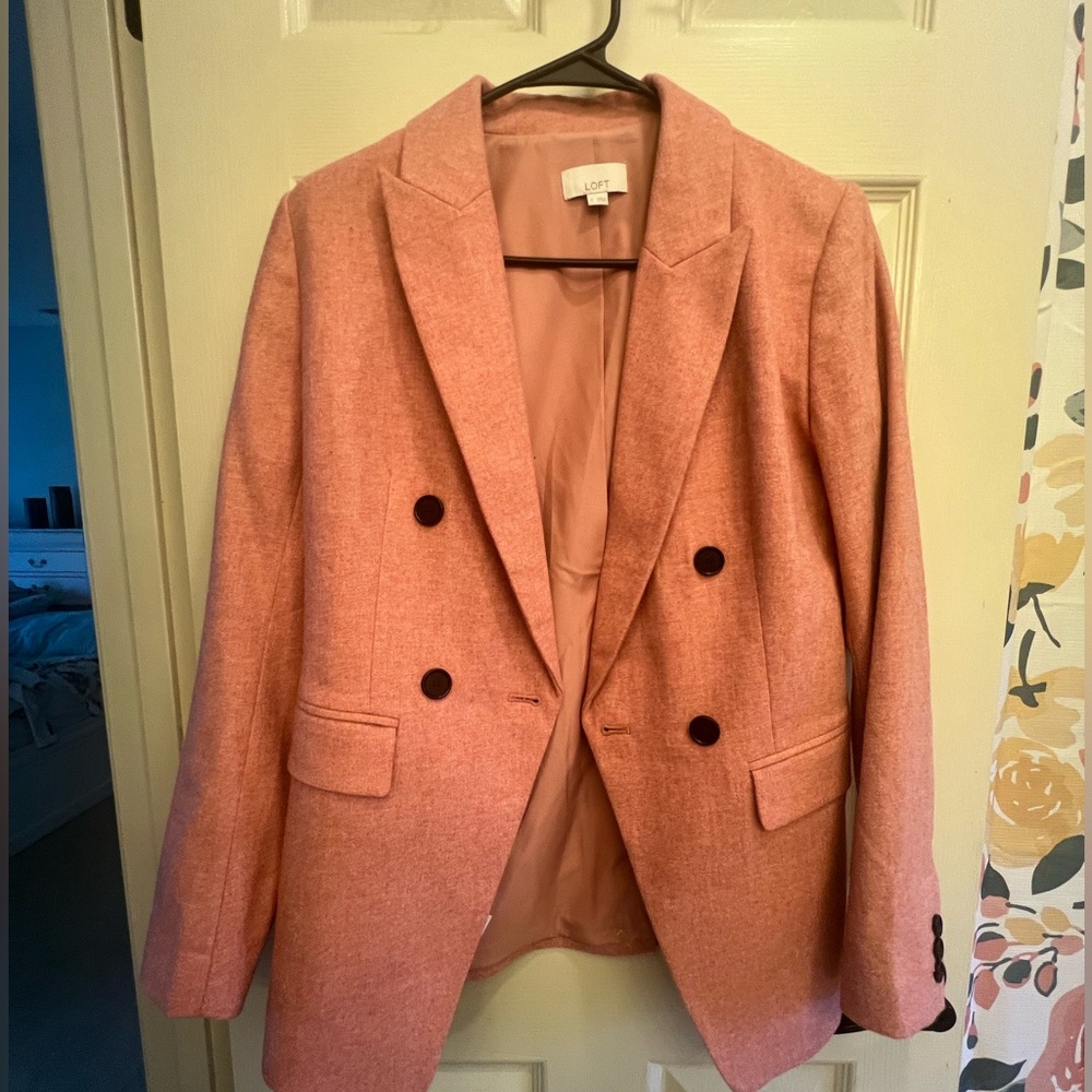 Loft heavy pink blazer size 2